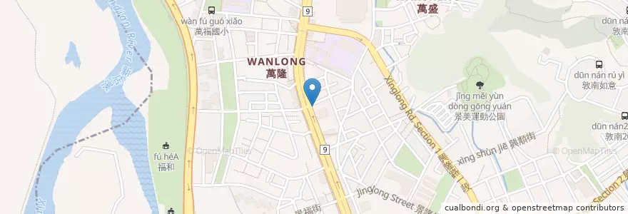 Mapa de ubicacion de 墨蜂密土司專賣店 en 臺灣, 新北市, 臺北市, 文山區.