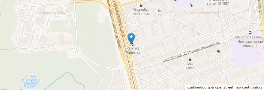 Mapa de ubicacion de Элекснет en Russia, Distretto Federale Centrale, Москва, Западный Административный Округ, Район Фили-Давыдково.