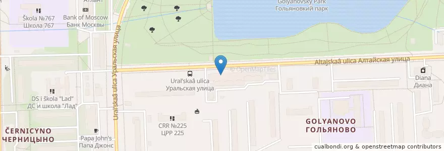 Mapa de ubicacion de Элекснет en روسيا, Центральный Федеральный Округ, Москва, Восточный Административный Округ, Район Гольяново.