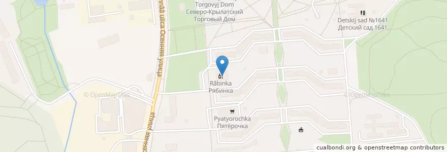 Mapa de ubicacion de Элекснет en Rusia, Distrito Federal Central, Москва, Западный Административный Округ, Район Крылатское.