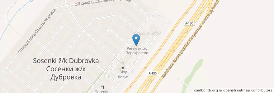 Mapa de ubicacion de Элекснет en Rusland, Centraal Federaal District, Moskou, Новомосковский Административный Округ, Поселение Сосенское.