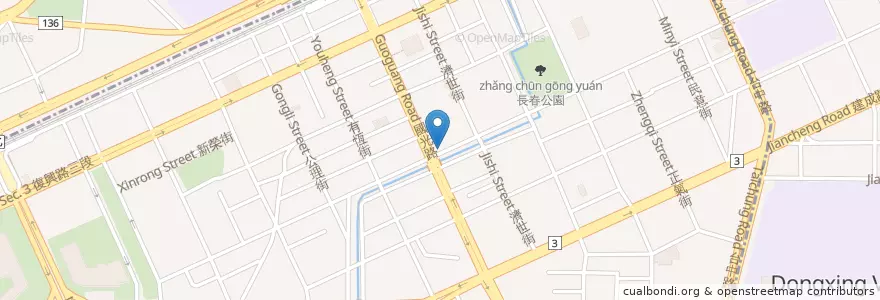 Mapa de ubicacion de 臺灣土地銀行 en Taiwan, Taichung, 南區.