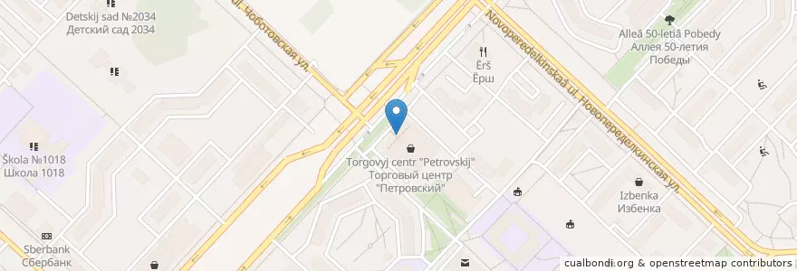 Mapa de ubicacion de Элекснет en Russie, District Fédéral Central, Moscou, Западный Административный Округ, Район Ново-Переделкино.