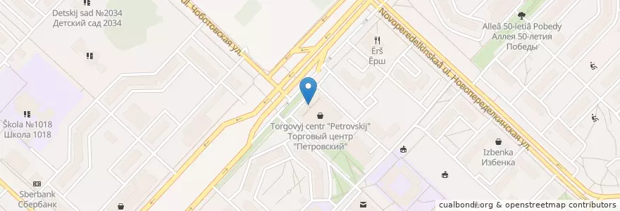 Mapa de ubicacion de Элекснет en Rusia, Distrito Federal Central, Москва, Западный Административный Округ, Район Ново-Переделкино.