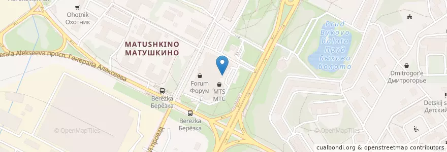Mapa de ubicacion de PickPoint en Russie, District Fédéral Central, Oblast De Moscou, Moscou, Зеленоградский Административный Округ.