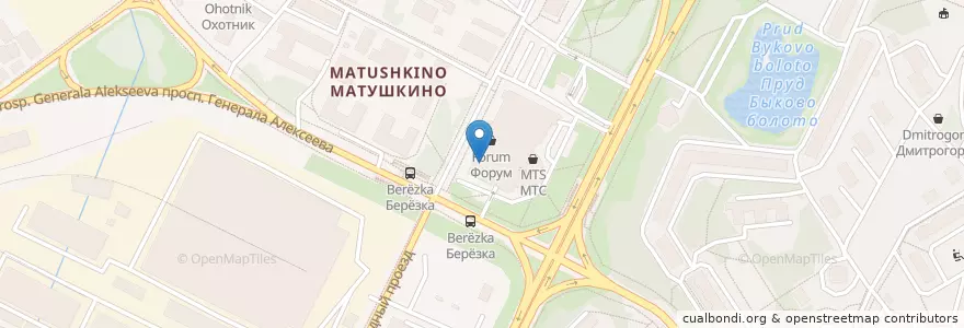Mapa de ubicacion de Бенто Wok en Rússia, Distrito Federal Central, Oblast De Moscou, Москва, Зеленоградский Административный Округ, Район Матушкино.