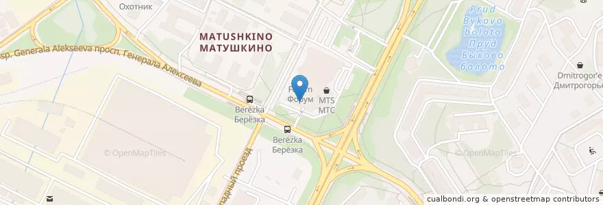 Mapa de ubicacion de Крошка Картошка en Russie, District Fédéral Central, Oblast De Moscou, Moscou, Зеленоградский Административный Округ, Район Матушкино.