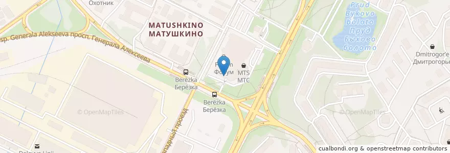 Mapa de ubicacion de 5D Кинотеатр en Russie, District Fédéral Central, Oblast De Moscou, Moscou, Зеленоградский Административный Округ, Район Матушкино.