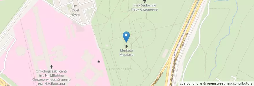 Mapa de ubicacion de Меркато en ロシア, 中央連邦管区, モスクワ, Южный Административный Округ, Район Нагатино-Садовники.