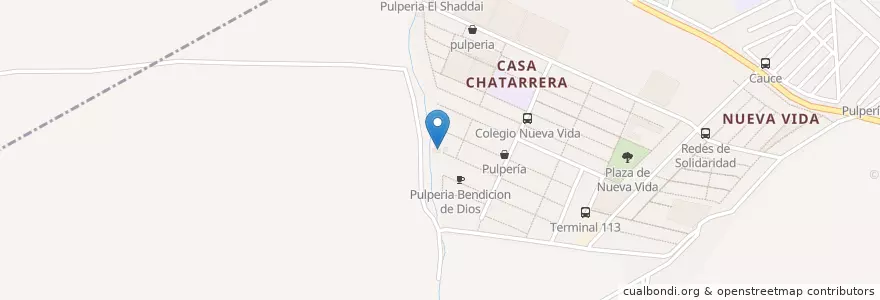 Mapa de ubicacion de Iglesia Evangélica la Hermosa en Nicaragua, Departamento De Managua, Ciudad Sandino (Municipio).