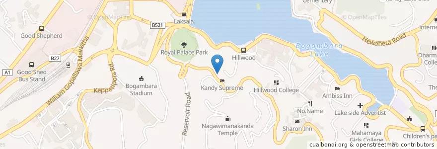 Mapa de ubicacion de Office of Assistant High Commissioner of India en Sri Lanka, මධ්‍යම පළාත, මහනුවර දිස්ත්‍රික්කය.