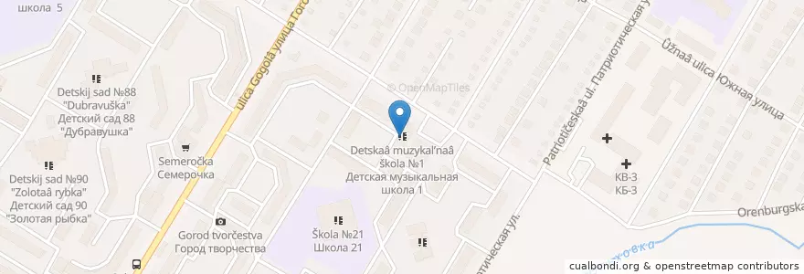 Mapa de ubicacion de Детская музыкальная школа №1 en Rusia, Приволжский Федеральный Округ, Bashkortostán, Городской Округ Стерлитамак.