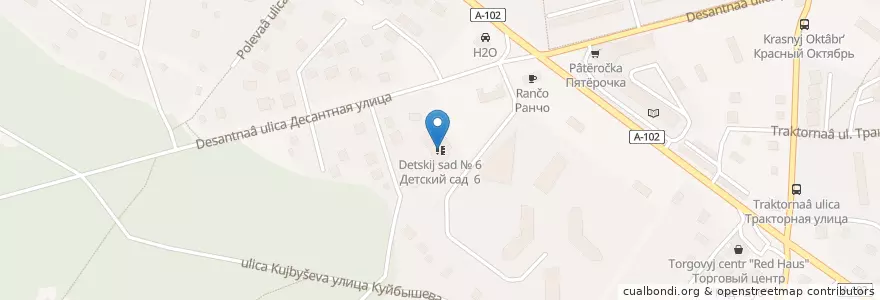 Mapa de ubicacion de Детский сад № 6 en Russia, Distretto Federale Centrale, Oblast' Di Mosca, Раменский Городской Округ.