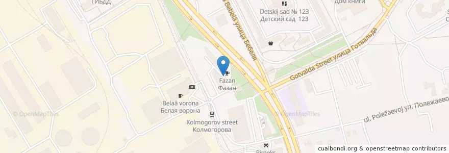 Mapa de ubicacion de Фазан en Rússia, Уральский Федеральный Округ, Свердловская Область, Городской Округ Екатеринбург.