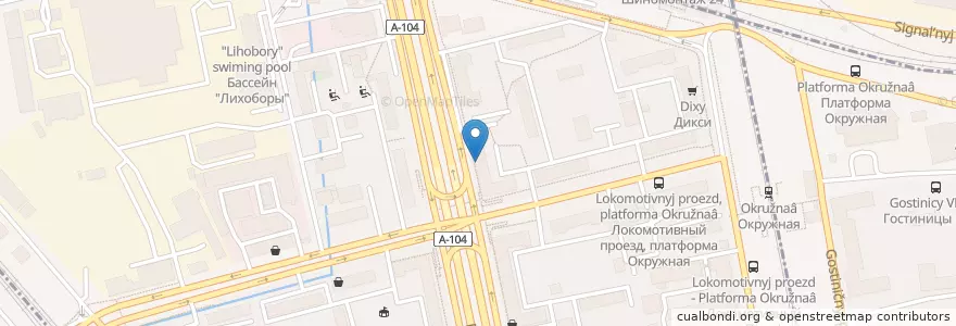 Mapa de ubicacion de Горздрав en Rusia, Distrito Federal Central, Москва, Северный Административный Округ, Тимирязевский Район.