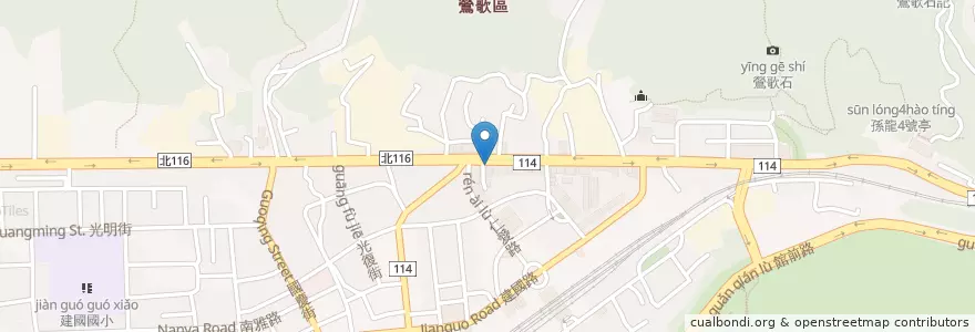 Mapa de ubicacion de 巨森早餐吧 en Taiwan, Nuova Taipei, Distretto Di Yingge.
