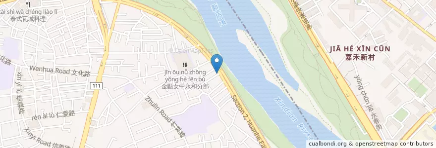 Mapa de ubicacion de 上林里(環河東路一段) en Taiwán, Nuevo Taipéi, 永和區.