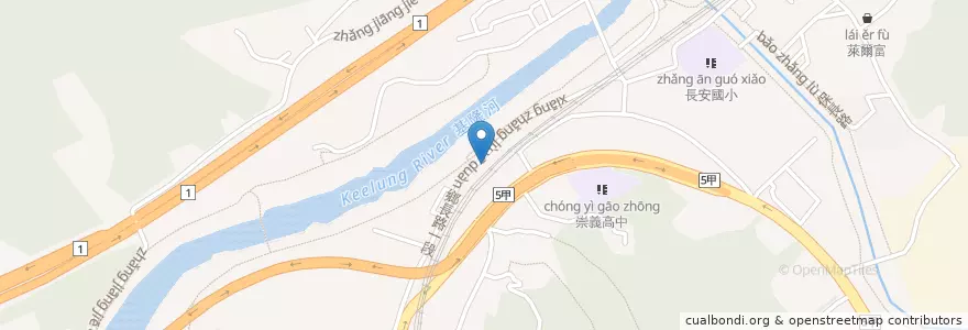 Mapa de ubicacion de 五堵火車站 en Taiwan, 新北市, 汐止區.