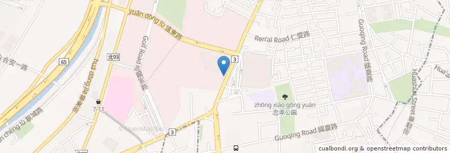 Mapa de ubicacion de Sichuan & Yuandong Intersection en Taiwan, New Taipei, Banqiao District.