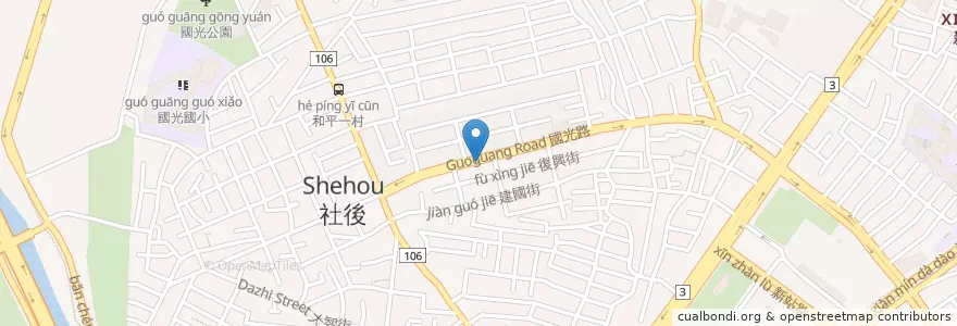 Mapa de ubicacion de 國光里(國光路) en Тайвань, Новый Тайбэй, 板橋區.