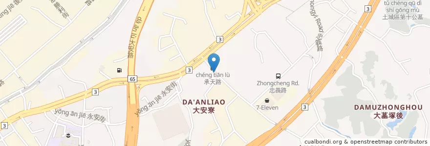 Mapa de ubicacion de 捷運永寧站(2號出口) en تايوان, تايبيه الجديدة, 土城區.