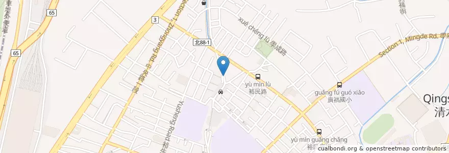 Mapa de ubicacion de 捷運海山站(3號出口) en 臺灣, 新北市, 土城區.