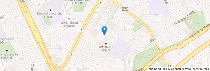 Mapa de ubicacion de 新北市藝文中心 en تايوان, تايبيه الجديدة, 板橋區.
