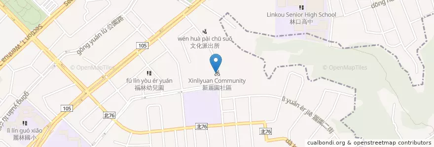 Mapa de ubicacion de 新麗園社區 en Taïwan, Nouveau Taipei, Linkou.