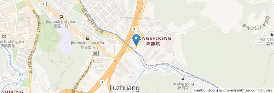 Mapa de ubicacion de 東勢宜興活動中心 en 台湾, 新北市, 台北市, 南港区.