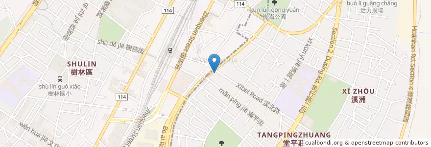Mapa de ubicacion de Banlin & Xibei Intersection en Taiwan, New Taipei, Shulin District.