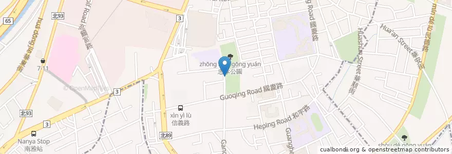 Mapa de ubicacion de 板橋仁愛公園 en Tayvan, 新北市, 板橋區.