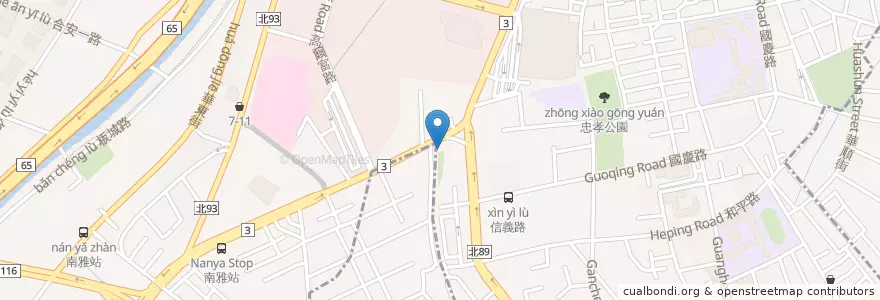 Mapa de ubicacion de 板橋信義公園 en Tayvan, 新北市, 土城區, 板橋區.