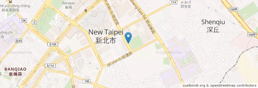 Mapa de ubicacion de 板橋福德公園 en تايوان, تايبيه الجديدة, 板橋區.