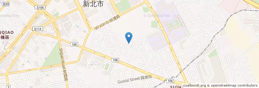 Mapa de ubicacion de 板橋第一運動場 en Tayvan, 新北市, 板橋區.