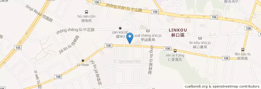Mapa de ubicacion de 林口區公所 en Taiwan, Neu-Taipeh, Linkou.