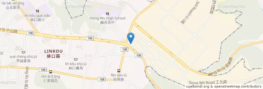 Mapa de ubicacion de 林口自強公園 en Taïwan, Nouveau Taipei, Linkou.