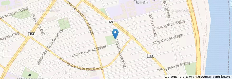 Mapa de ubicacion de 正義公園 en 타이완, 신베이 시.