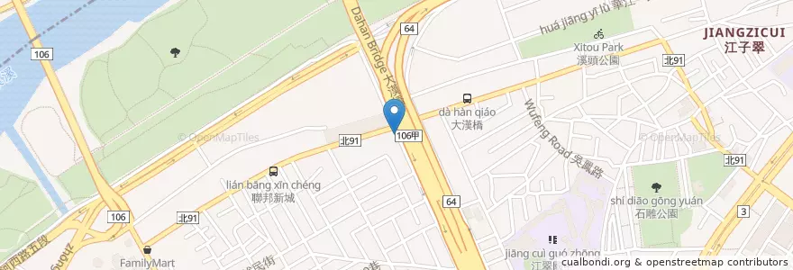Mapa de ubicacion de 民生長江路口 en Taiwan, Neu-Taipeh, Banqiao.
