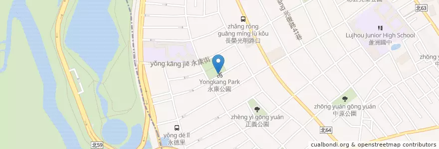 Mapa de ubicacion de 永康公園 en 台湾, 新北市, 蘆洲区, 五股区.