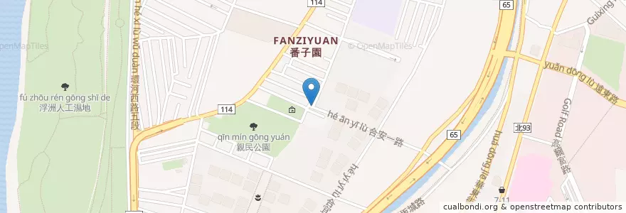 Mapa de ubicacion de 浮洲合宜住宅(合安一路) en Taiwán, Nuevo Taipéi, 板橋區.