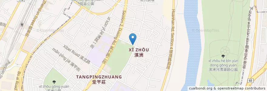 Mapa de ubicacion de 溪北公園 en Taiwan, 新北市, 板橋區.