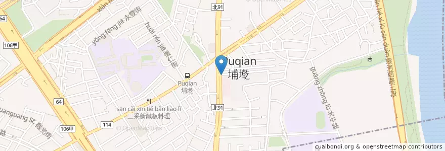 Mapa de ubicacion de 潤泰社區 en Тайвань, Новый Тайбэй, 板橋區.