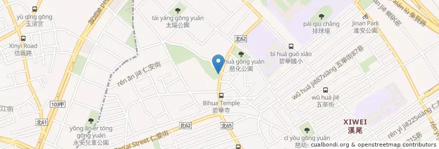 Mapa de ubicacion de 碧華公園 en Тайвань, Новый Тайбэй.