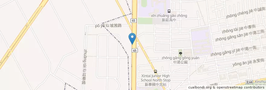 Mapa de ubicacion de 立泰里(中環路二段) en 台湾, 新北市, 新荘区.