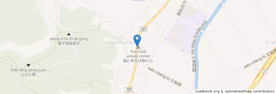 Mapa de ubicacion de 義仁市民活動中心 en تايوان, تايبيه الجديدة, 泰山區.