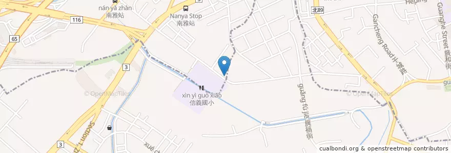 Mapa de ubicacion de 華德公園 en تایوان, 新北市, 土城區, 板橋區.