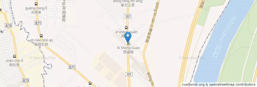Mapa de ubicacion de 西盛館 en Тайвань, Новый Тайбэй, 新莊區.