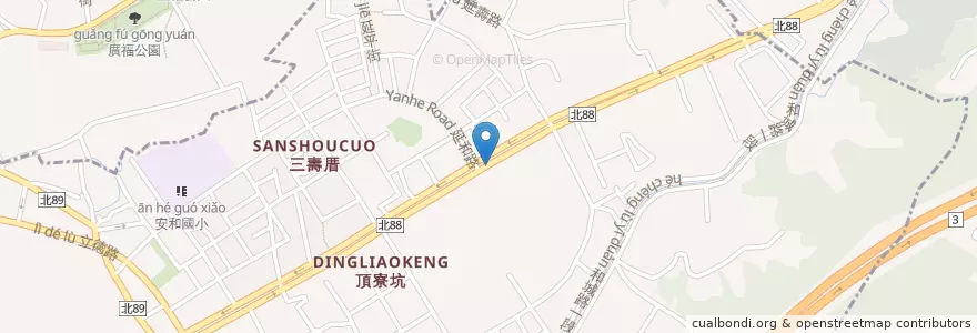 Mapa de ubicacion de 金城延和路口 en Taiwan, Neu-Taipeh, Tucheng.