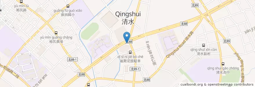 Mapa de ubicacion de 金城立體停車場 en Taiwan, Neu-Taipeh, Tucheng.