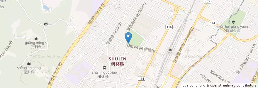 Mapa de ubicacion de 長壽親子公園 en Taïwan, Nouveau Taipei, Shulin.